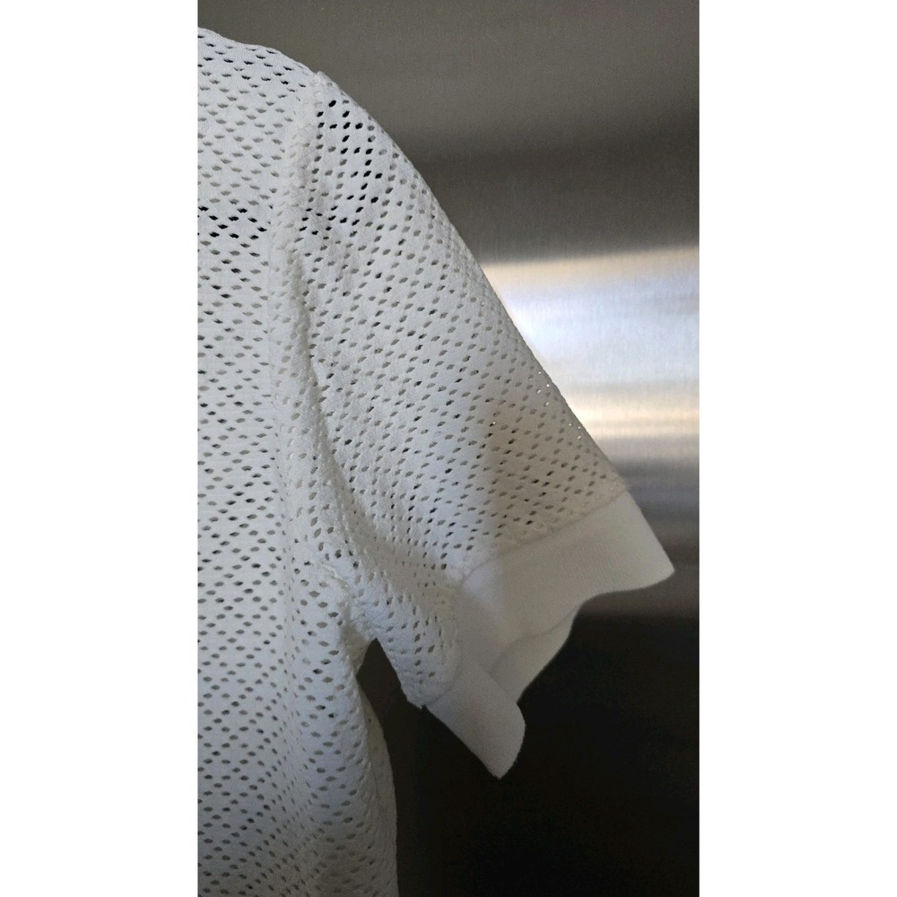 Tory Burch 70s Retro-Sporty Preppy Quiet Luxury Old Money Eyelet Preppy Top SZ L - Picture 5 of 12